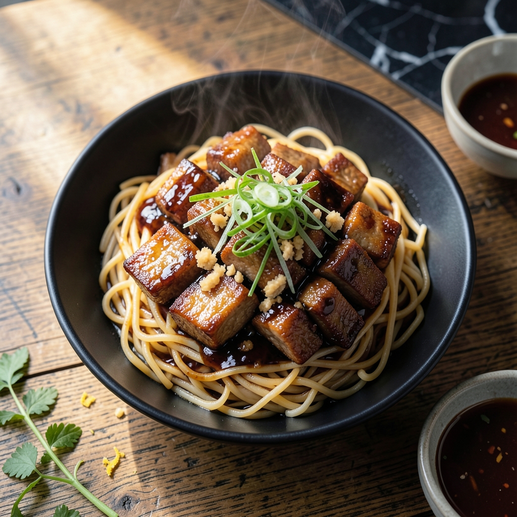 Scarllion Crispy Pork Ginger Scallion Noodles Recipe: Wok-Tossed Umami Bomb